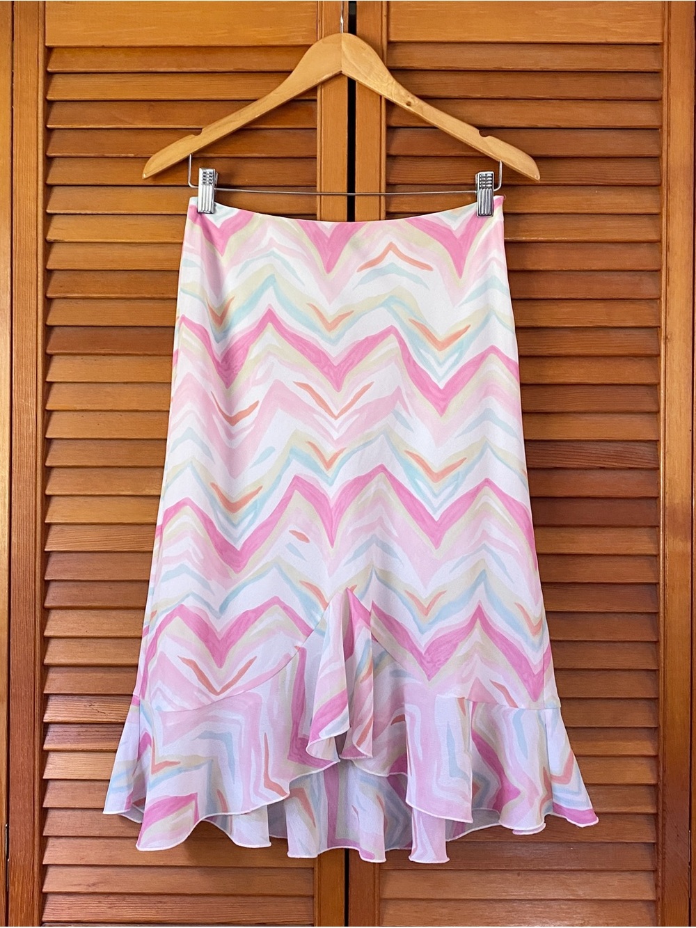 Vintage New York & Company Skirt Women's Size 4 (26"W) Y2K Small Ruffle Hem